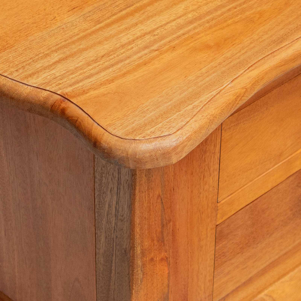 Mesa lateral Natural 60,5 x 30 x 61 cm Madera de Caoba Sólida