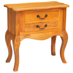 Mesa lateral Natural 60,5 x 30 x 61 cm Madera de Caoba Sólida