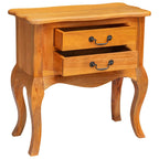 Mesa lateral Natural 60,5 x 30 x 61 cm Madera de Caoba Sólida