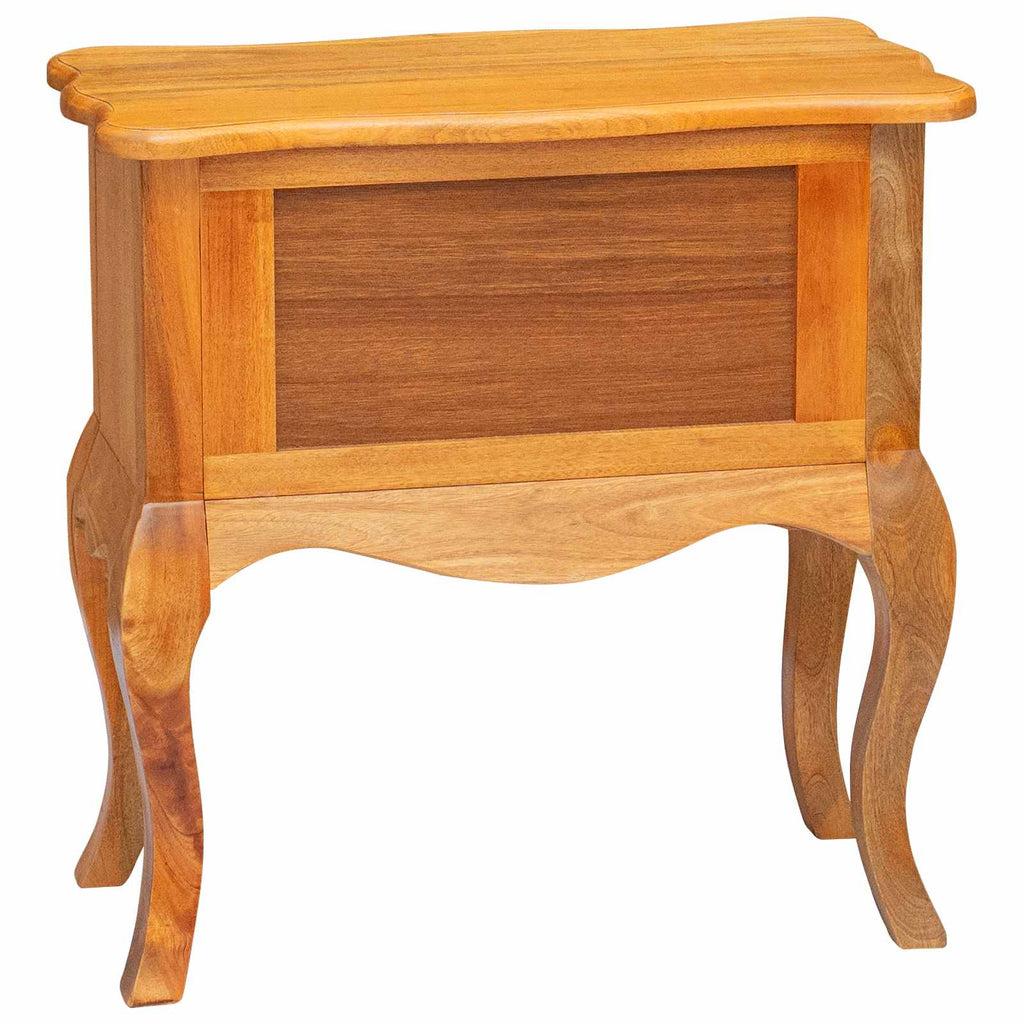 Mesa lateral Natural 60,5 x 30 x 61 cm Madera de Caoba Sólida