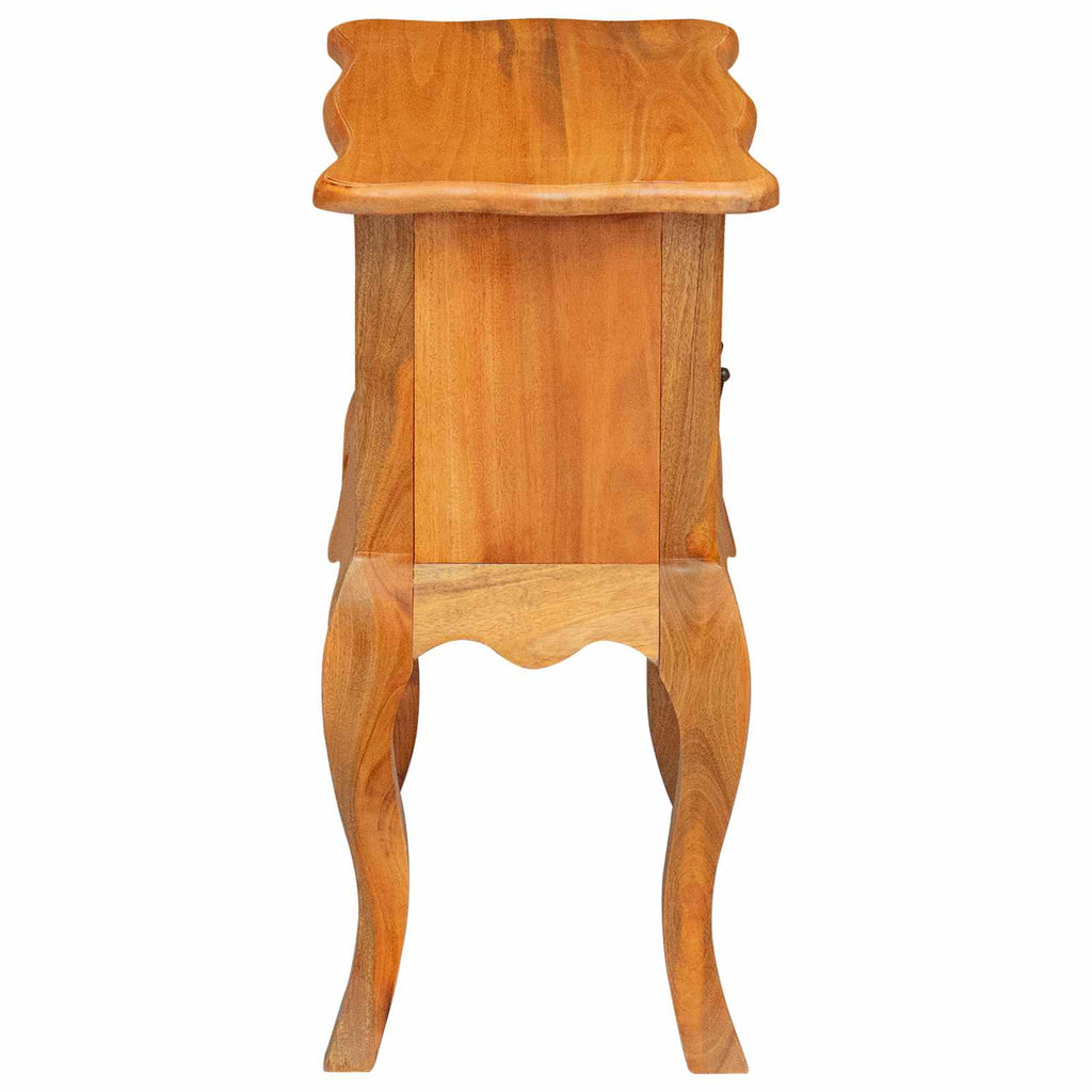 Mesa lateral Natural 60,5 x 30 x 61 cm Madera de Caoba Sólida