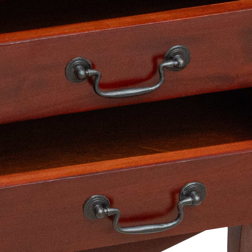Mesa lateral Marrón 60,5 x 30 x 61 cm Madera de Caoba Sólida