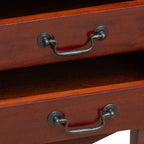 Mesa lateral Marrón 60,5 x 30 x 61 cm Madera de Caoba Sólida