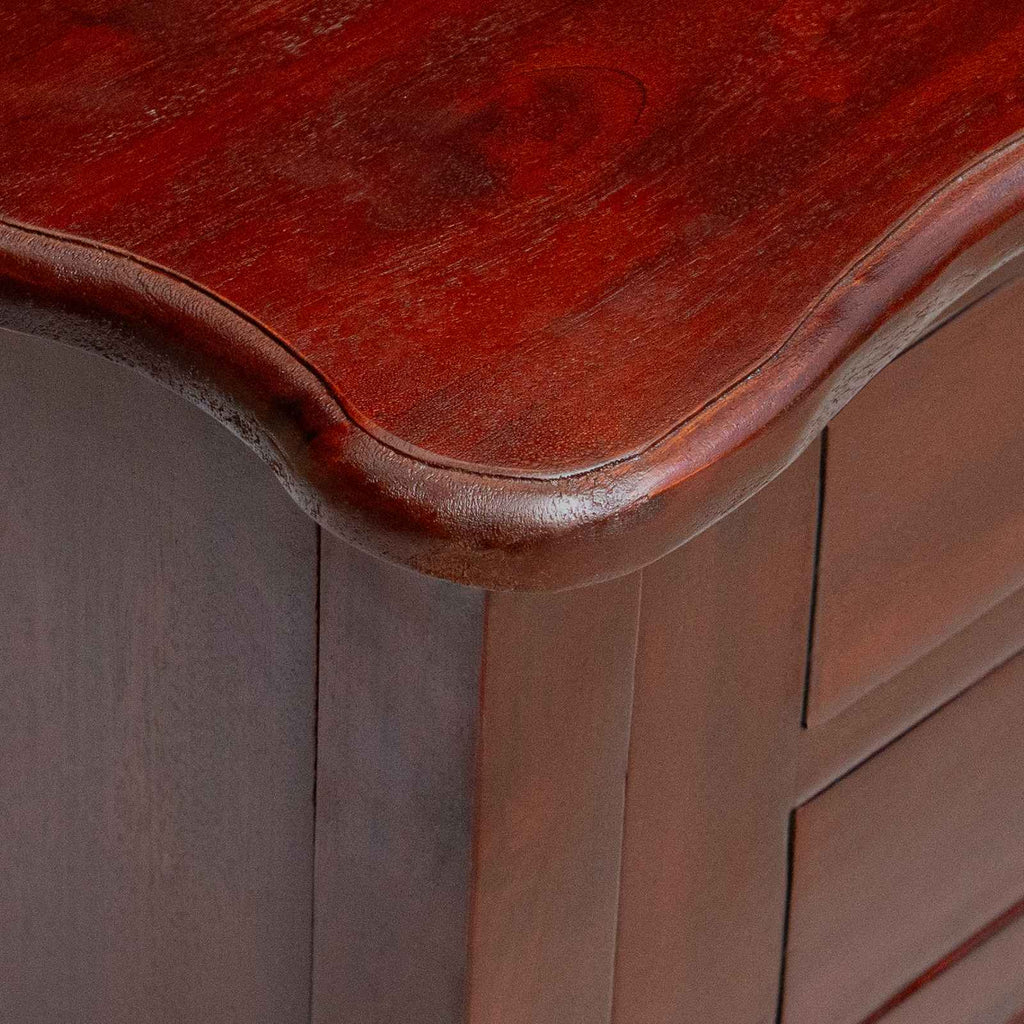 Mesa lateral Marrón 60,5 x 30 x 61 cm Madera de Caoba Sólida