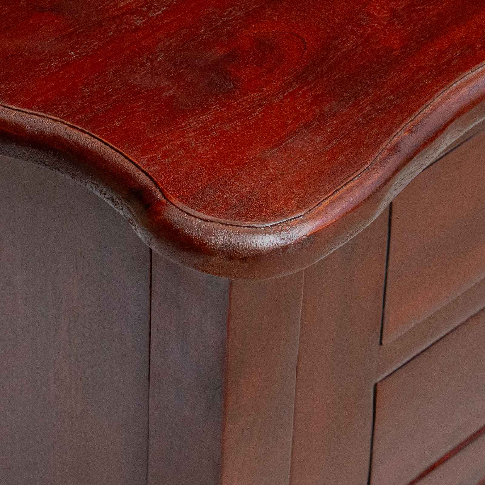 Mesa lateral Marrón 60,5 x 30 x 61 cm Madera de Caoba Sólida