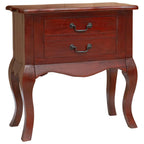 Mesa lateral Marrón 60,5 x 30 x 61 cm Madera de Caoba Sólida