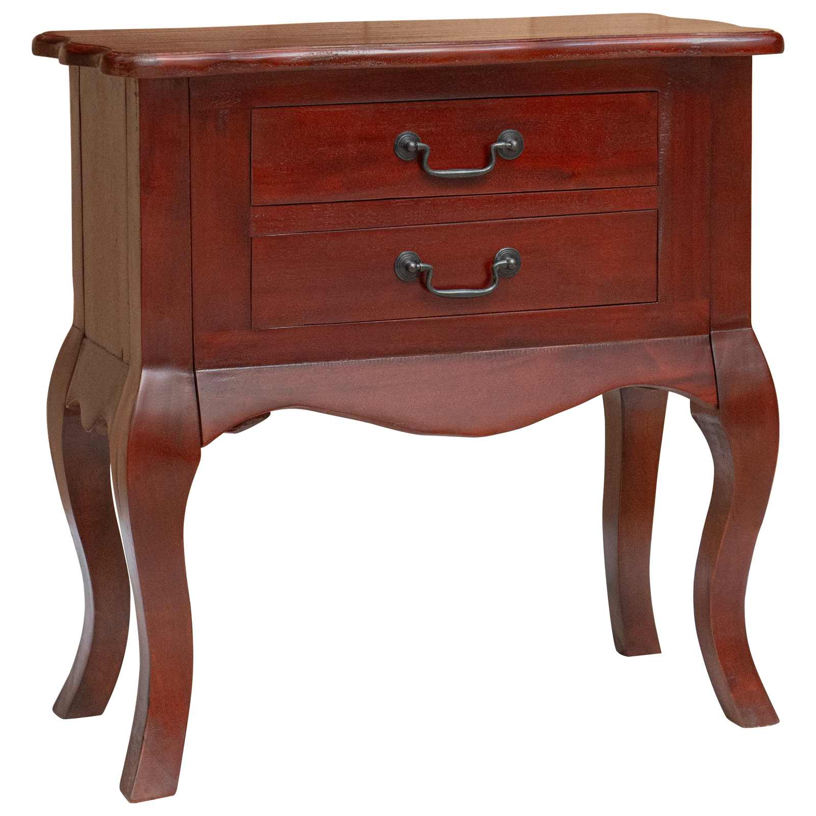 Mesa lateral Marrón 60,5 x 30 x 61 cm Madera de Caoba Sólida