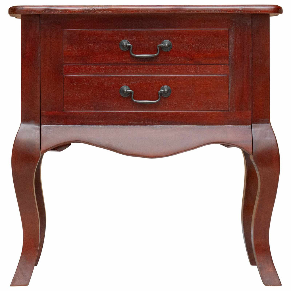 Mesa lateral Marrón 60,5 x 30 x 61 cm Madera de Caoba Sólida