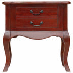 Mesa lateral Marrón 60,5 x 30 x 61 cm Madera de Caoba Sólida