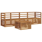 Juegos de sofás 5 pcs Natural Madera de Acacia Sólida