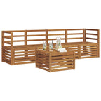 Juegos de sofás 5 pcs Natural Madera de Acacia Sólida