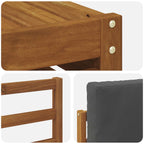 Conjunto de sofás de exterior 5 pcs Natural y Antracita
