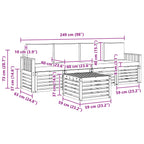 Conjunto de sofás de exterior 5 pcs Naturaleza y Beige