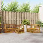 Conjunto de sofás de exterior 6 pcs Blanco y Antracita