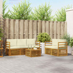 Conjunto de sofás de exterior 6 pcs Blanco y Antracita