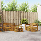 Conjunto de sofás de exterior 6 pcs Blanco y Antracita