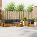 Conjunto de sofás de exterior 7 pcs Blanco