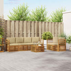 Conjunto de sofás de exterior 7 pcs Blanco