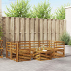 Conjunto de sofás de exterior 7 pcs Blanco y Antracita
