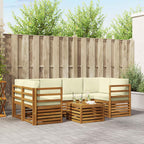 Conjunto de sofás de exterior 7 pcs Blanco y Antracita