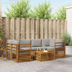 Conjunto de sofás de exterior 7 pcs Blanco y Antracita