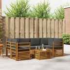 Conjunto de sofás de exterior 7 pcs Blanco y Antracita