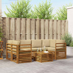 Conjunto de sofás de exterior 7 pcs Blanco y Antracita