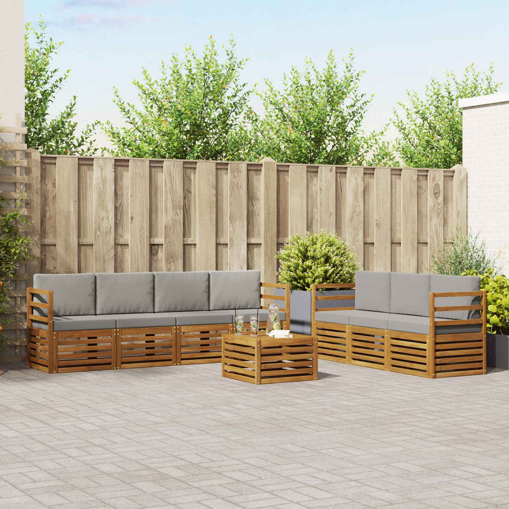 Juegos de sofás 8 pcs Madera de Acacia Sólida