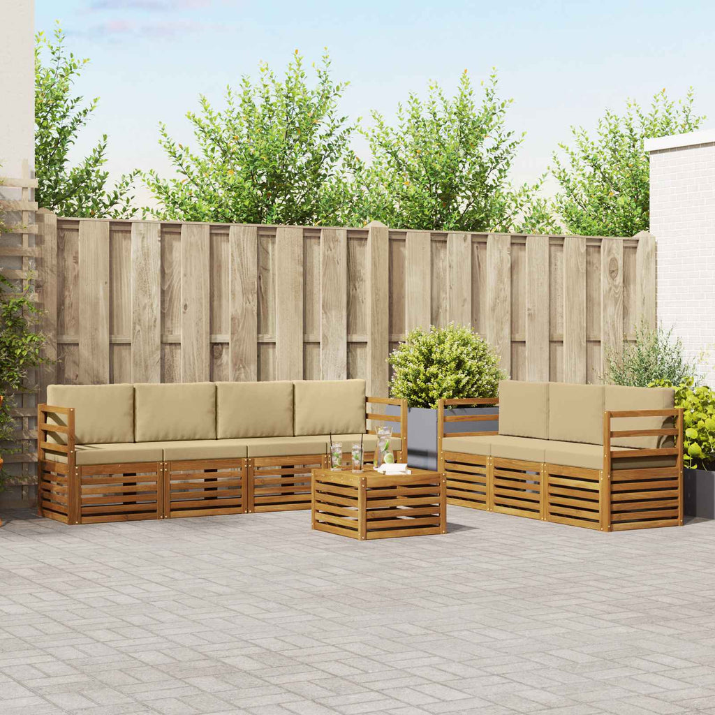 Juegos de sofás 8 pcs Madera de Acacia Sólida