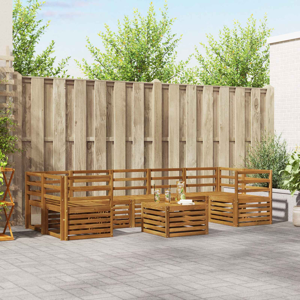 Conjunto de sofás de exterior 8 pcs Blanco y Antracita
