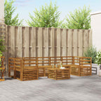 Conjunto de sofás de exterior 8 pcs Blanco y Antracita