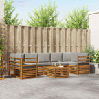 Conjunto de sofás de exterior 8 pcs Blanco y Antracita