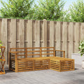 Juegos de sofás 4 pcs Natural Madera de Acacia Sólida