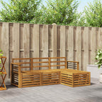 Juegos de sofás 4 pcs Natural Madera de Acacia Sólida