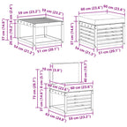 Conjunto de sofás de exterior 6 pcs Natural y Antracita