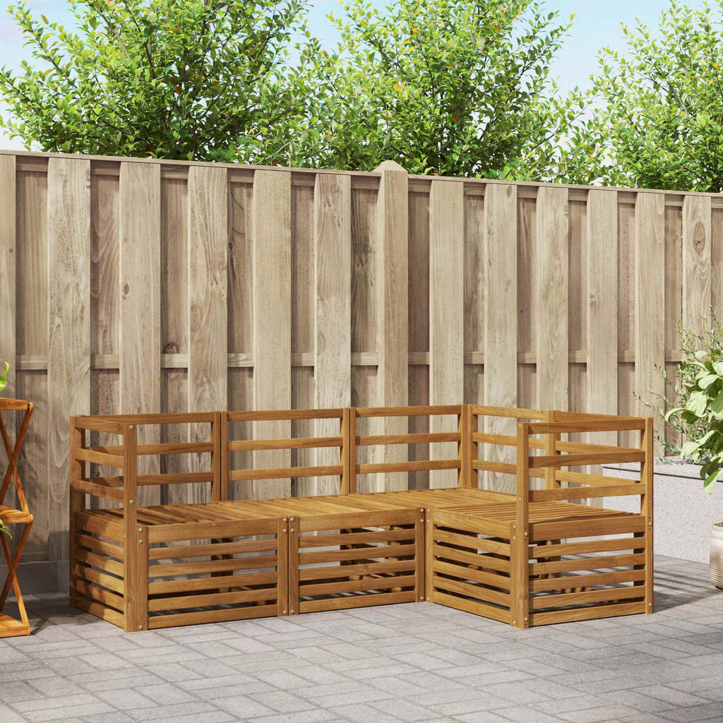 Juegos de sofás 4 pcs Natural Madera de Acacia Sólida