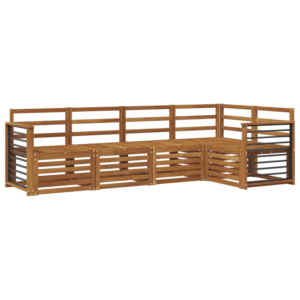 Juegos de sofás 5 pcs Natural Madera de Acacia Sólida