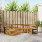 Juegos de sofás 6 pcs Natural Madera de Acacia Sólida