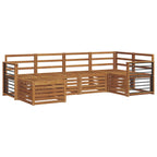 Juegos de sofás 6 pcs Natural Madera de Acacia Sólida