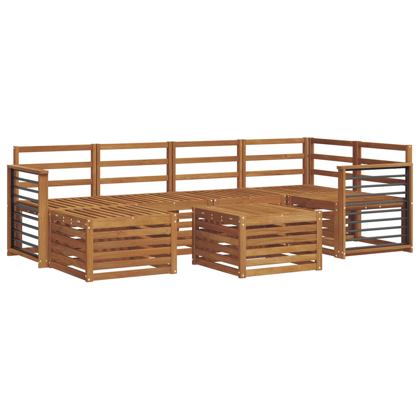 Juegos de sofás Natural Madera de Acacia Sólida