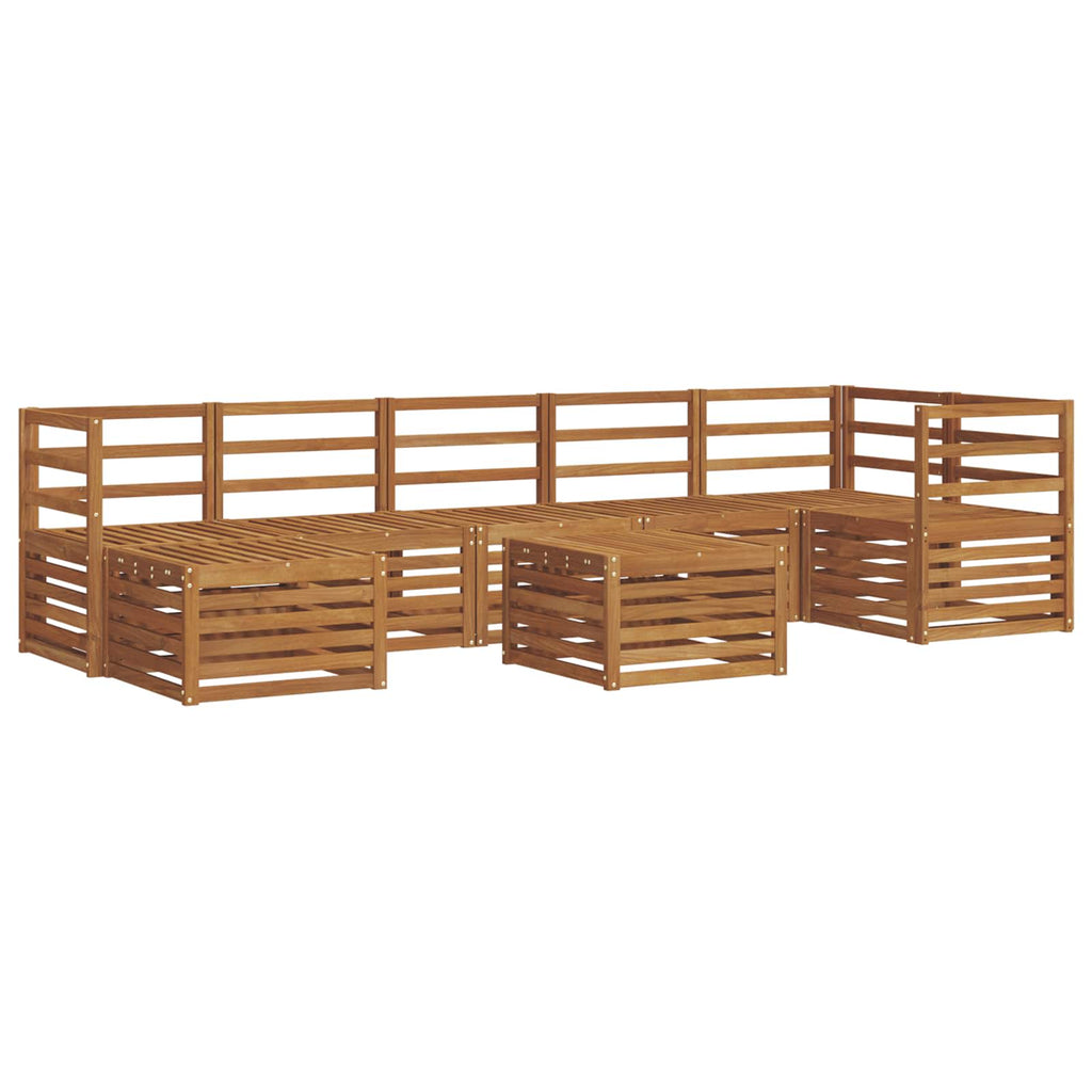 Conjunto de sofás de exterior 8 pcs Natural