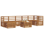 Conjunto de sofás de exterior 8 pcs Natural