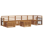 Juegos de sofás 8 pcs Natural Madera de Acacia Sólida
