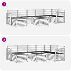 Juegos de sofás 8 pcs Natural Madera de Acacia Sólida