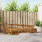 Conjunto de sofás de exterior 5 pcs Blanco 249 x 122,5 x 73 cm