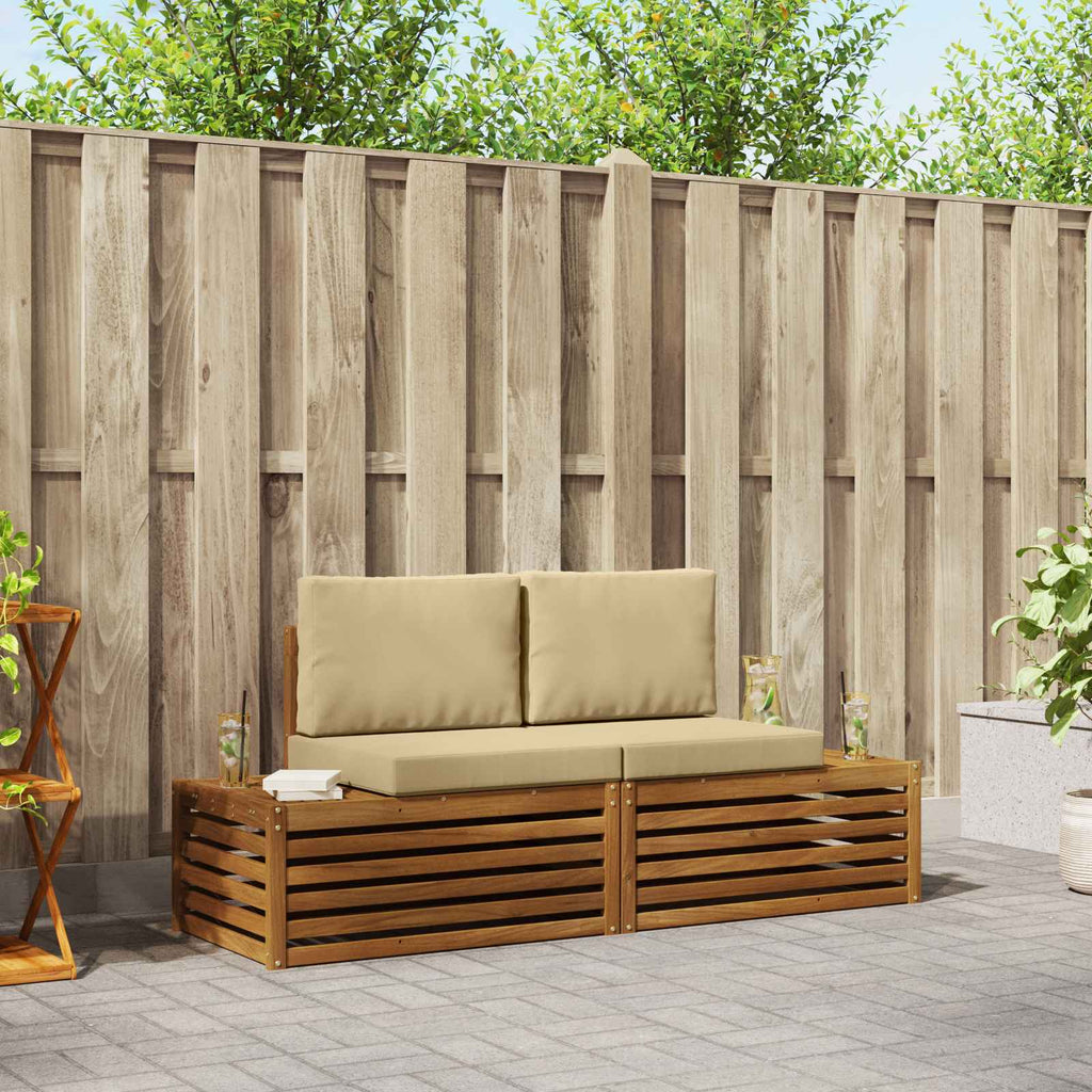 Conjunto de sofás de exterior Blanco 182,5 x 63 x 73 cm
