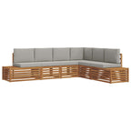 Conjunto de sofás de exterior con cojín Gris Natural y Claro