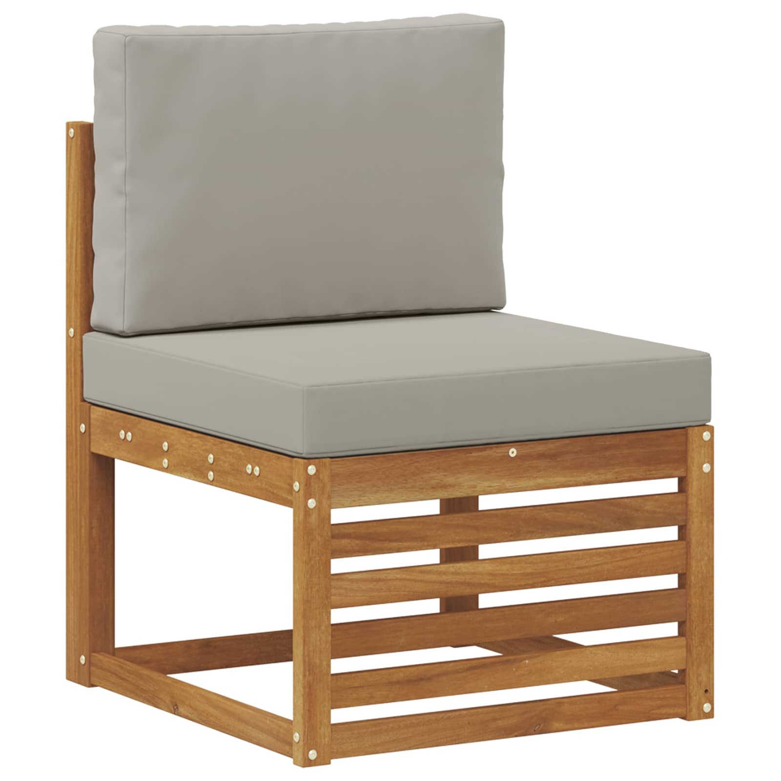 Conjunto de sofás de exterior 7 Pieza Gris Natural y Claro