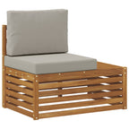 Conjunto de sofás de exterior 7 Pieza Gris Natural y Claro