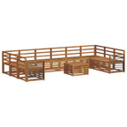 Juegos de sofás 11 pcs Natural Madera de Acacia Sólida